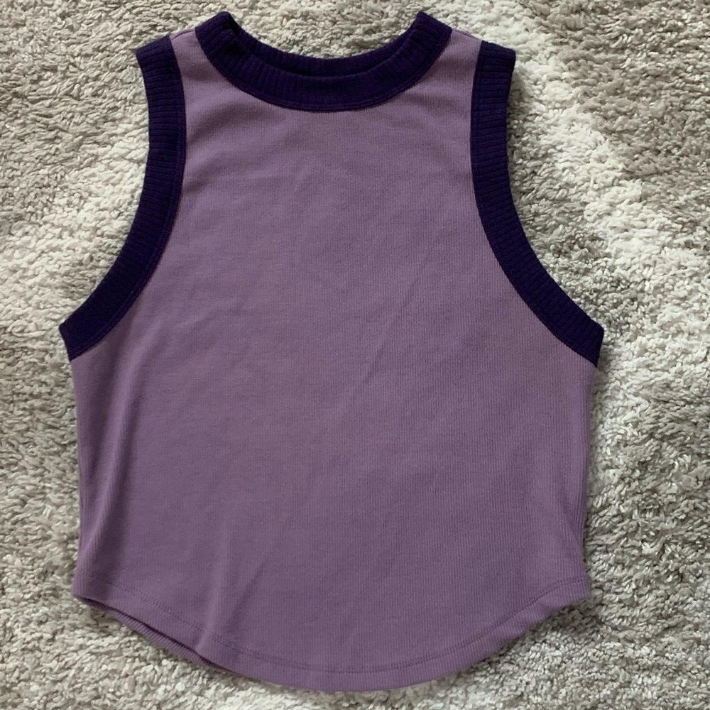 Ribbed purple wild fable top